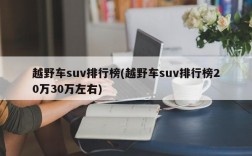 越野车suv排行榜(越野车suv排行榜20万30万左右)