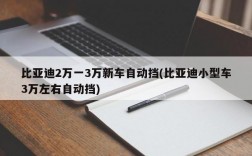 比亚迪2万一3万新车自动挡(比亚迪小型车3万左右自动挡)