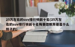 25万左右的suv排行榜前十名(25万左右的suv排行榜前十名梅赛德斯奔驰是什么样子的)