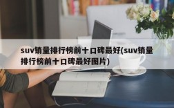 suv销量排行榜前十口碑最好(suv销量排行榜前十口碑最好图片)