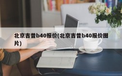 北京吉普b40报价(北京吉普b40报价图片)