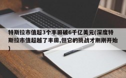 特斯拉市值超3个丰田破6千亿美元(深度特斯拉市值超越了丰田,但它的挑战才刚刚开始)