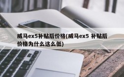 威马ex5补贴后价格(威马ex5 补贴后价格为什么这么低)