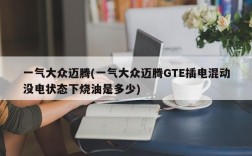 一气大众迈腾(一气大众迈腾GTE插电混动没电状态下烧油是多少)