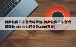 特斯拉国产车型大幅降价(特斯拉国产车型大幅降价 Model3起售价2299万元)