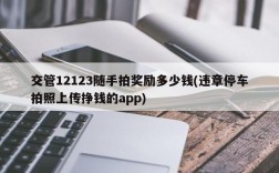 交管12123随手拍奖励多少钱(违章停车拍照上传挣钱的app)