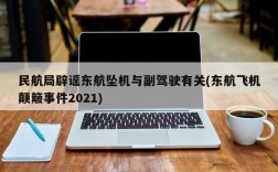 民航局辟谣东航坠机与副驾驶有关(东航飞机颠簸事件2021)