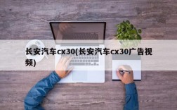 长安汽车cx30(长安汽车cx30广告视频)